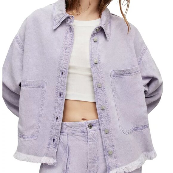 ALLSAINTS Nicola Denim Shacket - Picture 1 of 8